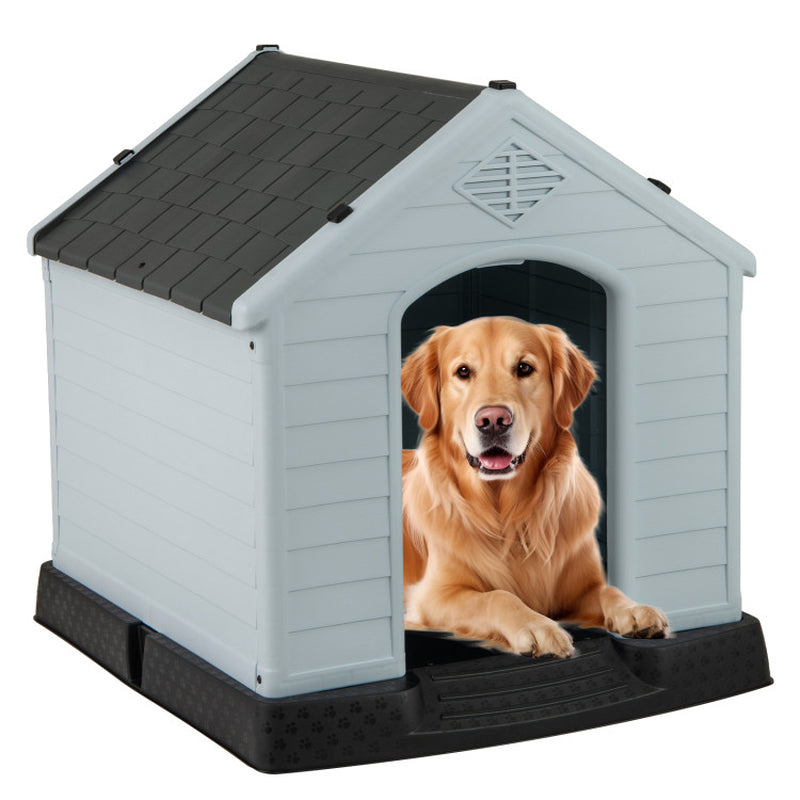 Dog House for Small Dogs Waterproof Plastic with Elevated Floor