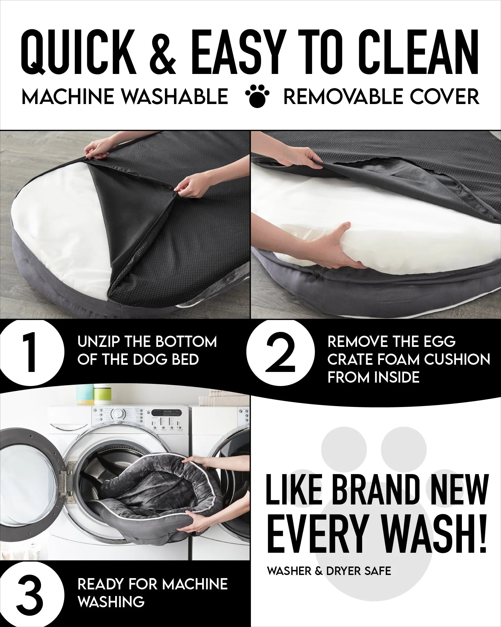 35In Luxury Sofa-Style Pet Orthopedic Bed for Large and Medium Dogs – Removable Machine-Washable Plush Cover, 4-Sided Bolster, Non-Slip Bottom, Size 35"X28"X6" Gray