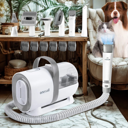 7-in-1 Dog Grooming Vacuum Kit - Low Noise -  Oneisall
